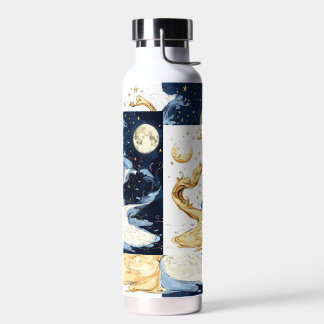Tag und Nacht Dualität Trinkflasche