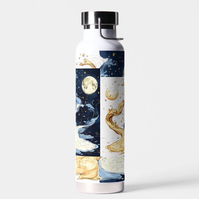 Tag und Nacht Dualität Trinkflasche (Links)