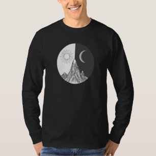 Tag und Nacht Sonne Mond Welt Sieht gut aus Grafik T-Shirt