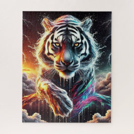 Tag und Nacht Weißer Tiger Puzzle