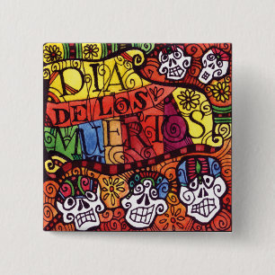 Tag vom toten/von Dia de Los Muertos/vom Button