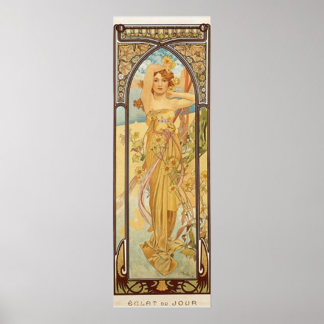 Tag von Alfons Mucha Poster (Vorne)