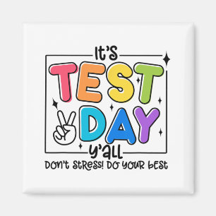 Tag Y'all Rock The Test 1 2 3 Motivierend Magnet