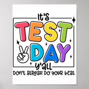 Tag Y'all Rock The Test 1 2 3 Motivierend Poster