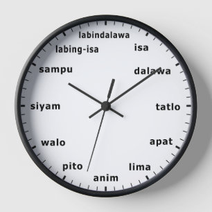Tagalog Filipino Uhrzeitzähler Uhr