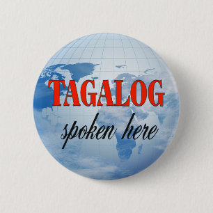 Tagalog gesprochen hier bewölkte Erde Button