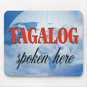 Tagalog gesprochen hier bewölkte Erde Mousepad