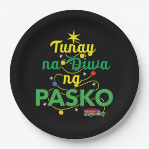 Tagalog Philippinen Geist der Weihnachten Pappteller