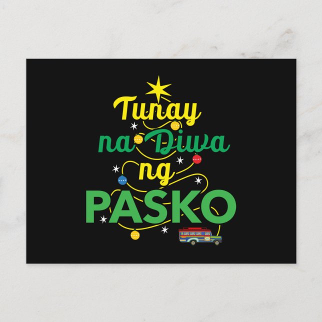 Tagalog Philippinen Geist der Weihnachten Postkarte (Vorderseite)