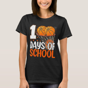 Tage 100 Schule 100. Schultag Basketball Lachen T-Shirt