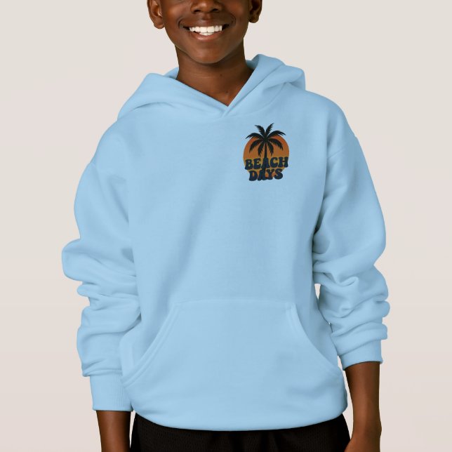 Tage am Strand Hoodie (Vorderseite)