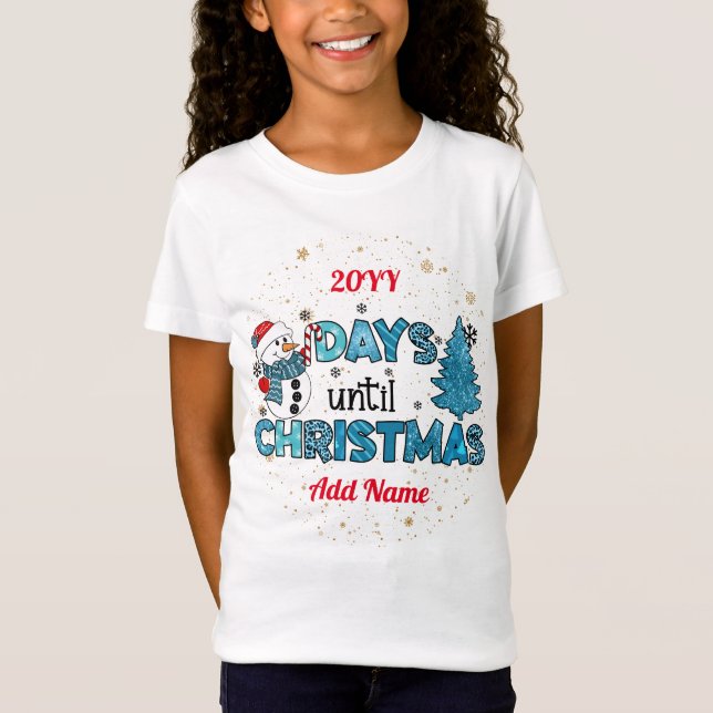 Tage bis Weihnachten anpassen T-Shirt (Vorderseite)