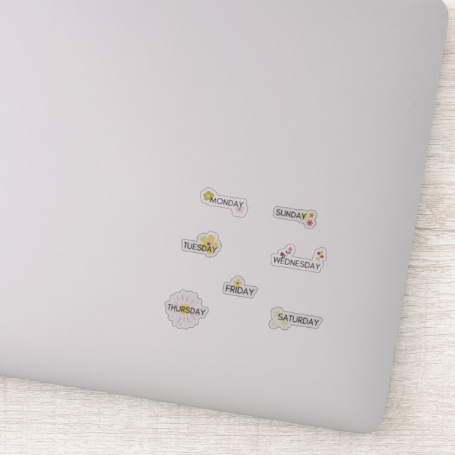 Tage der Blume der Week Planner Sticker (Detail)