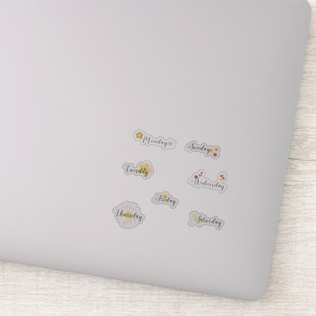 Tage der Blume des Webplaners Curvy Sticker (Detail)