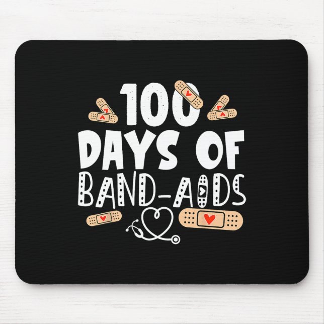 Tage der Pflaster - Schulkur 100 Tage Schulzeit Mousepad (Vorne)