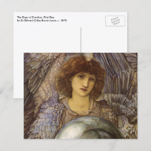Tage der Schöpfung, Erster Tag von Burne Jones Postkarte