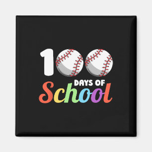 Tage der Schule Baseball 100. Tag Schüler Jungs Gi Magnet