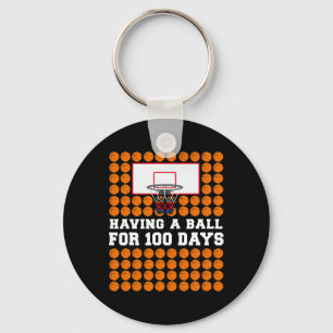 Tage der Schule Basketball 100 Tage Ballen Geschen Schlüsselanhänger