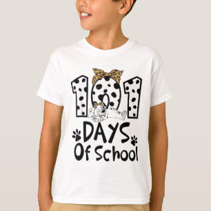 Tage der Schule Dalmatiner Hunde Mädchen 100 Tage T-Shirt