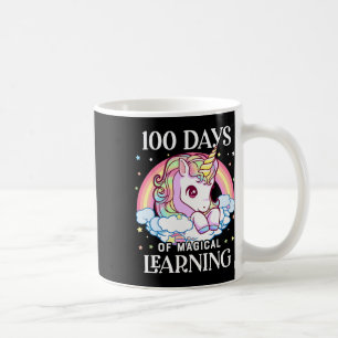 Tage der Schule Einhorn Mädchen Lehrer 100. Tag Kaffeetasse