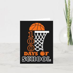 Tage der Schule Kinder Basketball 100. Schultag Karte