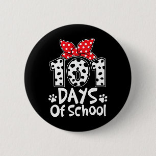 Tage der Schule Niedlicher Hund glücklich 100. Tag Button