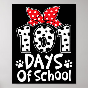 Tage der Schule Niedlicher Hund glücklich 100. Tag Poster