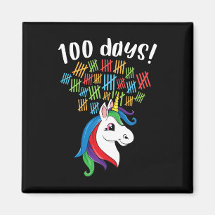 Tage der Schulkostüme Girl Kind Einhorn Regenbogen Magnet