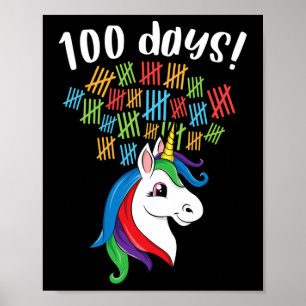 Tage der Schulkostüme Girl Kind Einhorn Regenbogen Poster