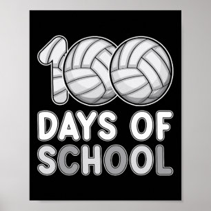 Tage der Schulvolleyball 100. Schultag Liebe Poster