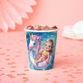 Tage der Schwimmbecken Pappbecher