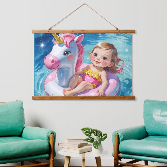 Tage der Schwimmbecken Wandteppich Mit Holzrahmen (Wohnzimmer)