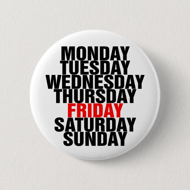 Tage der Woche Button (Vorderseite)