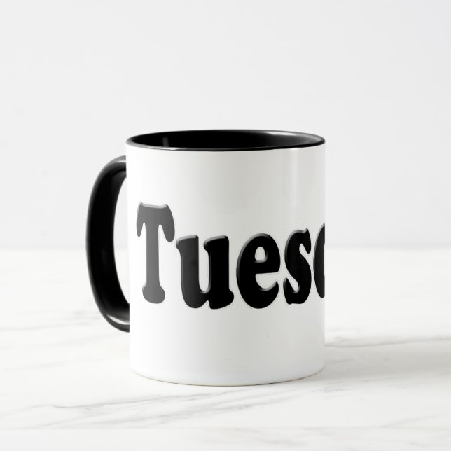 Tage der Woche - Dienstag Tasse (Vorderseite Links)