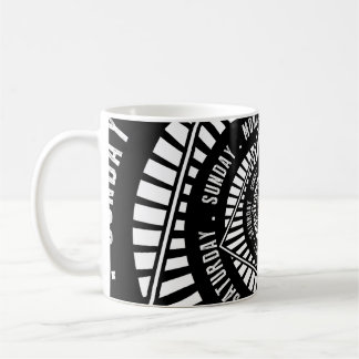 Tage der Woche Kaffeetasse