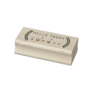 Tage der Woche, Planerdatum - Hallo-Journal Gummistempel