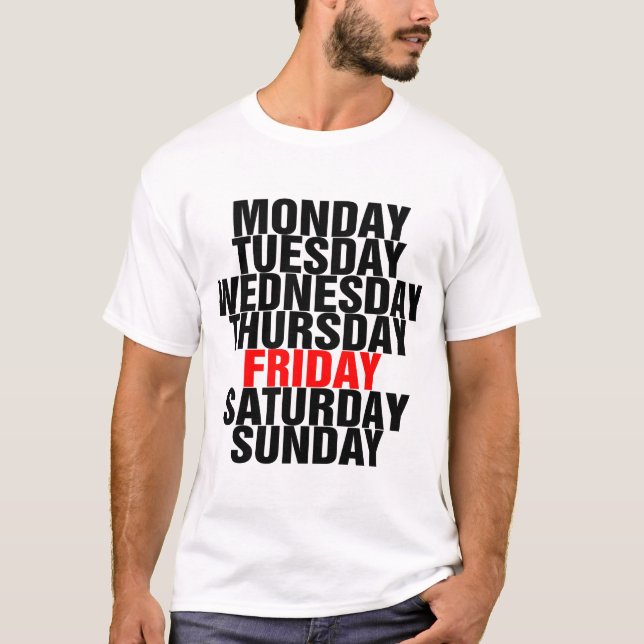 Tage der Woche T-Shirt (Vorderseite)