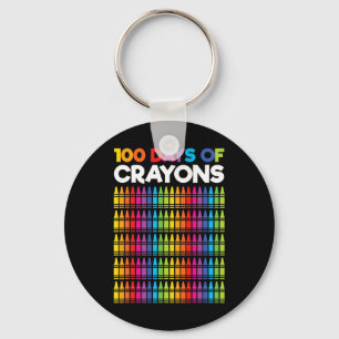 Tage des Crayons für Mädchen Kinder 100. Schultag Schlüsselanhänger