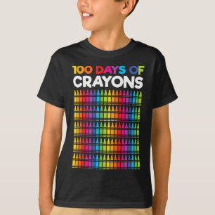 Tage des Crayons für Mädchen Kinder 100. Schultag T-Shirt
