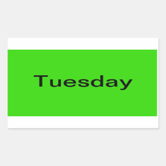 Tage des farbcodierten Kalenders der Woche Visuell Rechteckiger Aufkleber