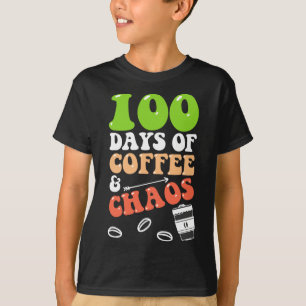 Tage des Kaffees und Chaos 100. Schullehrer T-Shirt