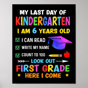 Tage des Kindergarten Abschlusses 2024 Graduate Bo Poster