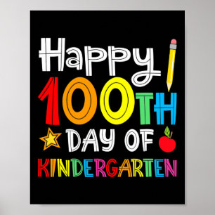 Tage des Kindergartens - Alles Gute zum 100. Schul Poster