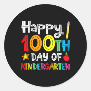 Tage des Kindergartens - Alles Gute zum 100. Schul Runder Aufkleber