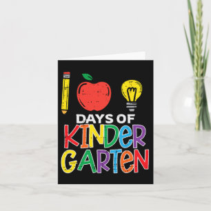 Tage des Kindergartens Apple 100. Lehrer Karte