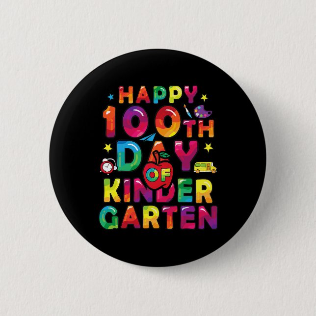 Tage des Kindergartens Kinder Niedlich glücklich 1 Button (Vorderseite)