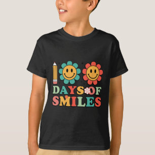 Tage des Lächelns Retro Groovy Lehrer 100. T-Shirt