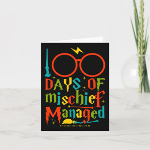 Tage des Mischief Managed Teacher Kid 100. Karte