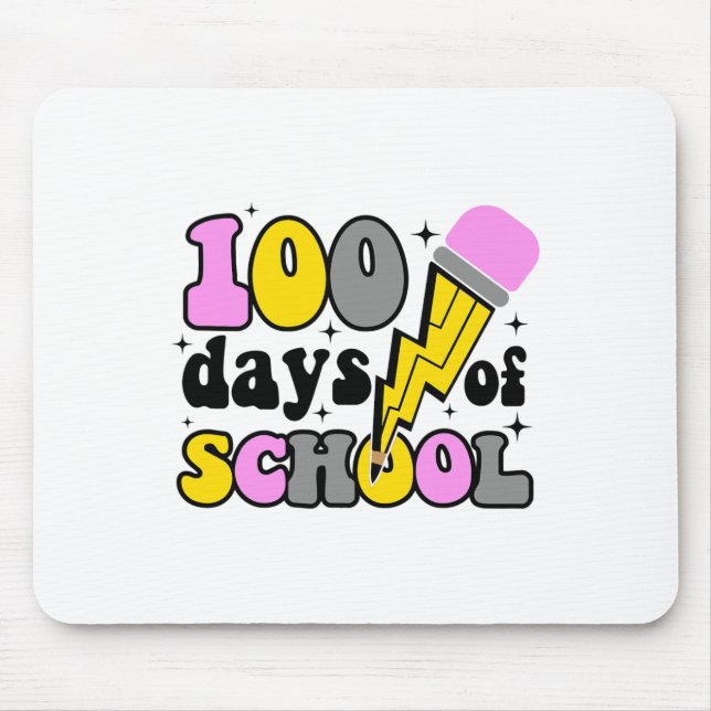 Tage des Schul-Blitz-Bleistift-Lehrer 100. Mousepad (Vorne)