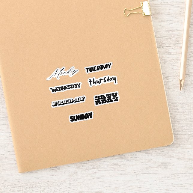 Tage des Week Stickers-Set Aufkleber (Notizbuch)